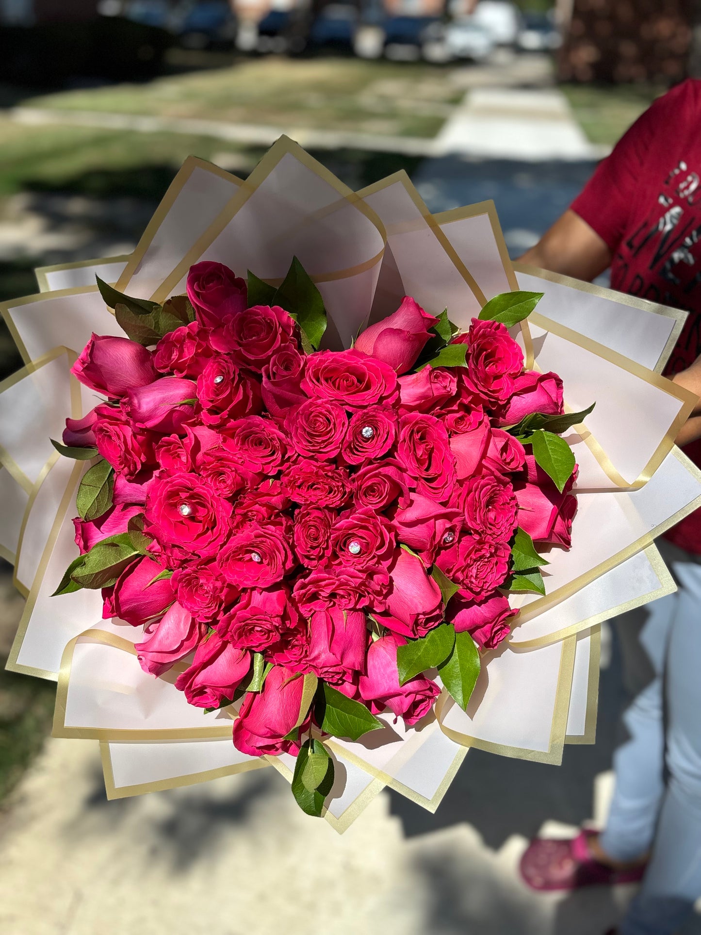 Heart shaped roses