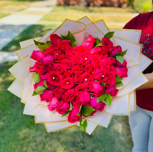 Heart shaped roses