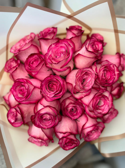 23 roses wrapped