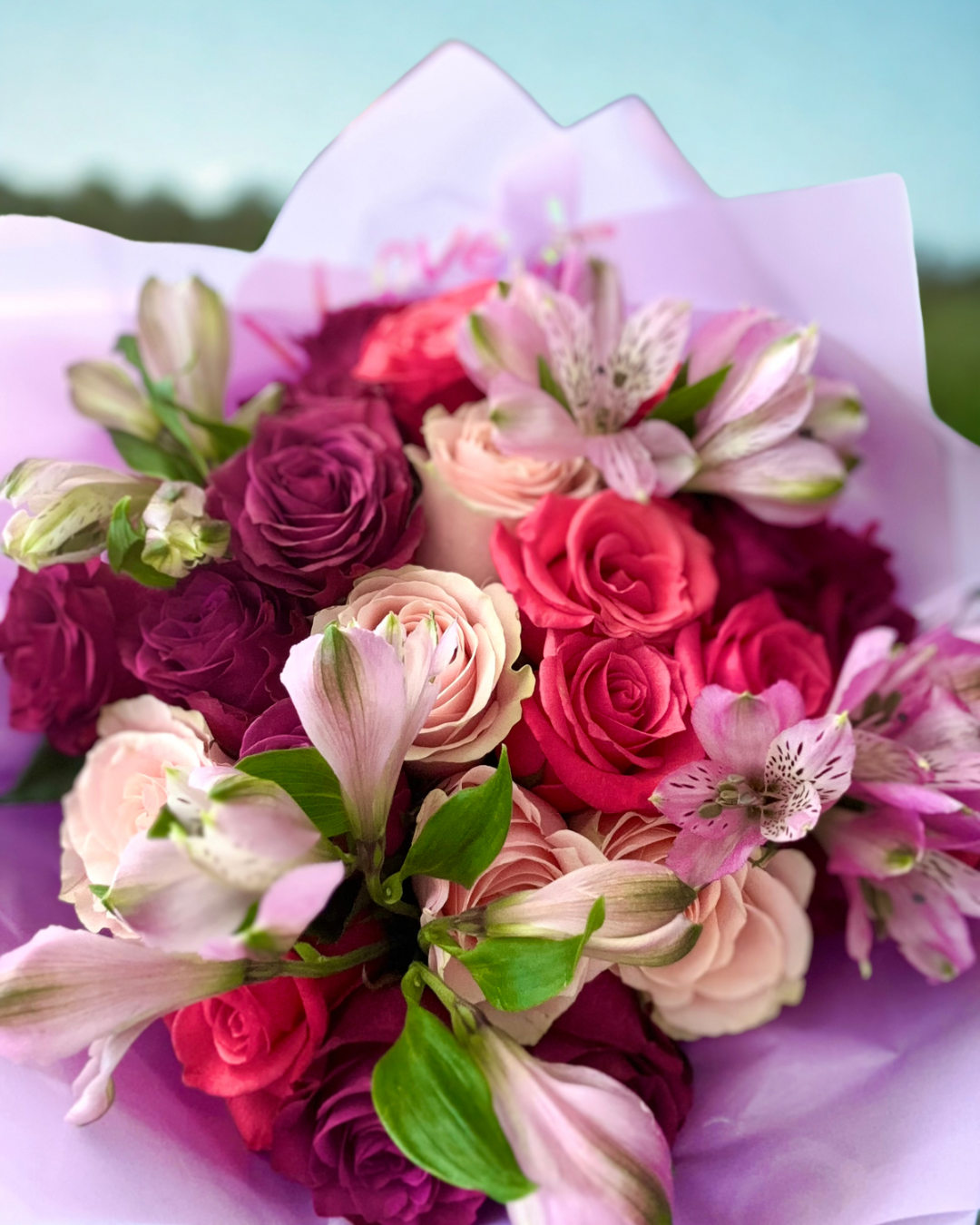 Spray Roses & Alstro Bouquet